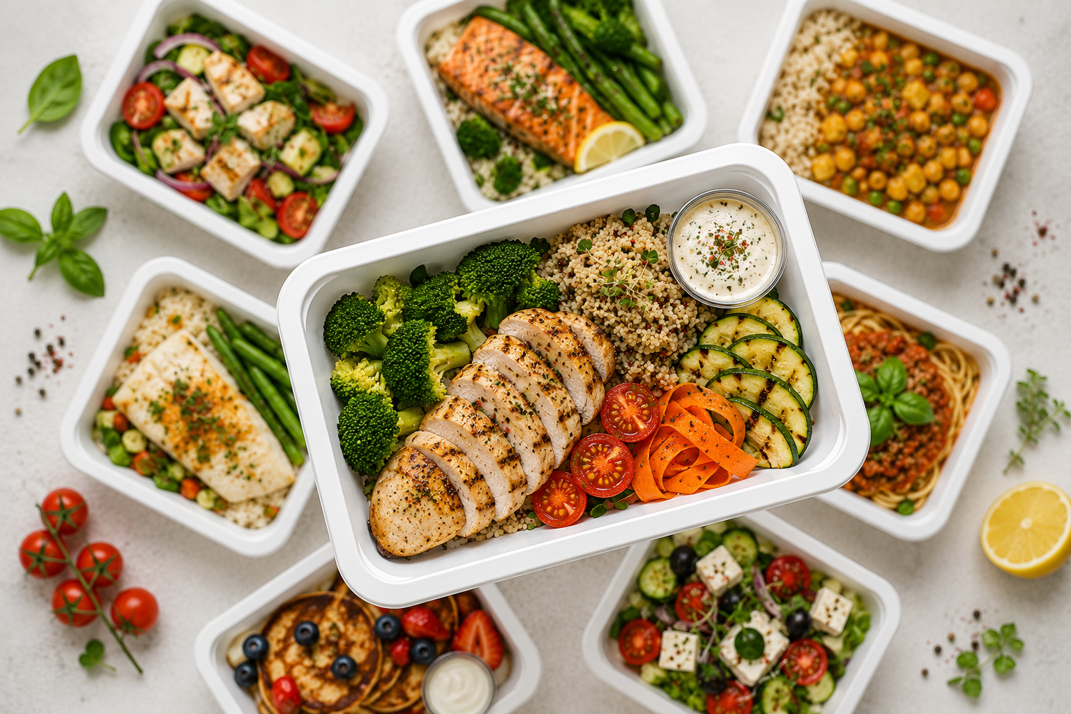 Catering dietetyczny Fit Meal Łódź — zestaw posiłków w pudełkach